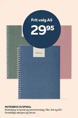 Bog & idé NOTESBOG M/SPIRAL, DKK 29.95 tilbud