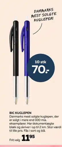 Bog & idé BIC KUGLEPEN, DKK 11.95 tilbud