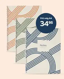 Bog & idé NOTESBOG M/SPIRAL, DKK 34.95 tilbud