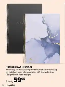 Bog & idé NOTESBOG A4 M/SPIRAL, DKK 59.95 tilbud
