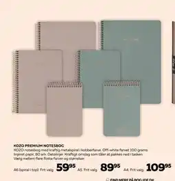 Bog & idé KOZO PREMIUM NOTESBOG tilbud