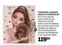 Bog & idé TOPMODEL DAGBOG DOGGY M/HJERTELÅS, DKK 119.95 tilbud