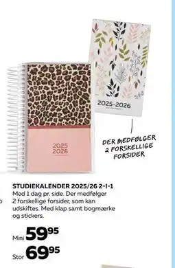 Bog & idé STUDIEKALENDER 2025/26 2-I-1 tilbud
