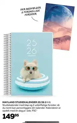 Bog & idé MAYLAND STUDIEKALENDER 25/26 2-I-1, DKK 149.95 tilbud