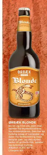 MENY ØRBÆK BLONDE, DKK 100 tilbud