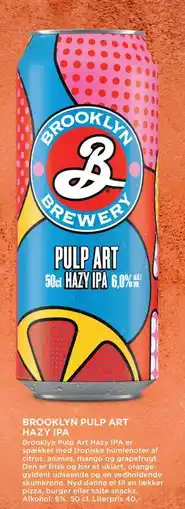 MENY BROOKLYN PULP ART HAZY IPA, DKK 100 tilbud