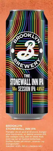 MENY BROOKLYN STONEWALL INN IPA, DKK 100 tilbud