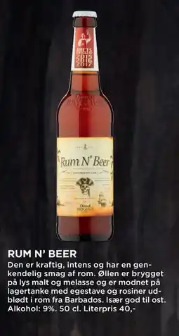 MENY RUM N’ BEER, DKK 100 tilbud