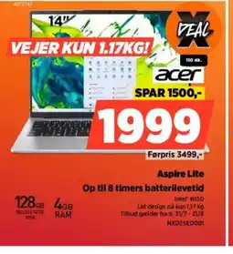 Power ACER Aspire Lite Op til 8 timers batterilevetid tilbud