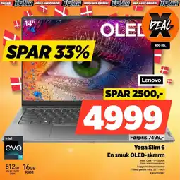 Power LENOVO Yoga Slim 6 En smuk OLED-skærm tilbud