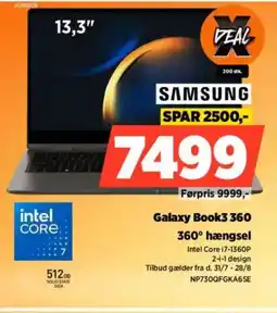 Power SAMSUNG Galaxy Book3 360 360° hængsel tilbud