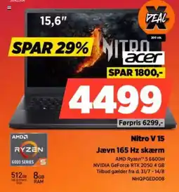 Power ACER Jævn 165 Hz skærm tilbud