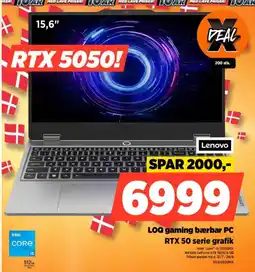 Power LENOVO LOQ gaming bærbar PC RTX 50 serie grafik tilbud