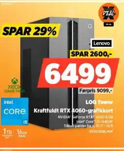 Power LENOVO LOQ Tower Kraftfuldt RTX 4060-grafikkort tilbud
