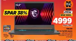Power MSI Thin A15 144 Hz Full HD-skærm tilbud