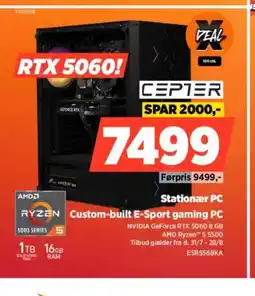 Power CEPTER Stationær PC Custom-built E-Sport gaming PC tilbud