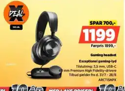 Power Gaming headset Exceptionel gaming-lyd tilbud