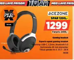 Power Gaming headset Esports-egnet gaming headset tilbud