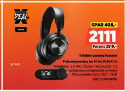Power Trådløst gaming headset Frekvensområde fra 10 Hz til 40K Hz tilbud