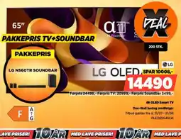 Power LG 4K OLED Smart TV One-Wall beslag medfølger tilbud