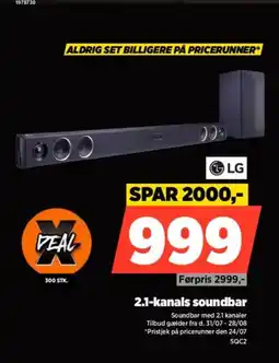 Power LG 2.1-kanals soundbar tilbud