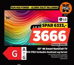 Power LG 65" 4K Smart NanoCell TV tilbud