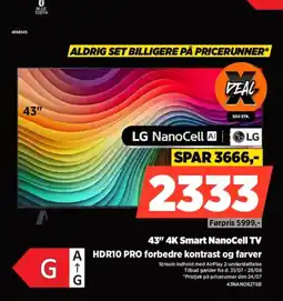 Power LG 43" 4K Smart NanoCell TV tilbud