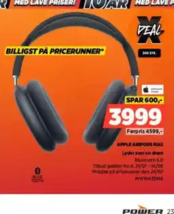 Power APPLE AIRPODS MAX Lyder som en drøm tilbud