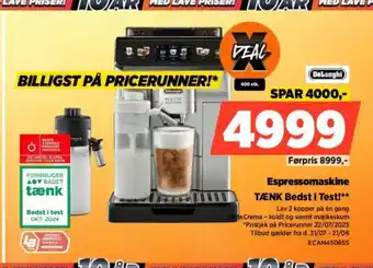 Power DELONGHI Espressomaskine tilbud