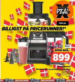 Power NINJA Foodprocessor Blenderkande og sportsflaske inkluderet tilbud