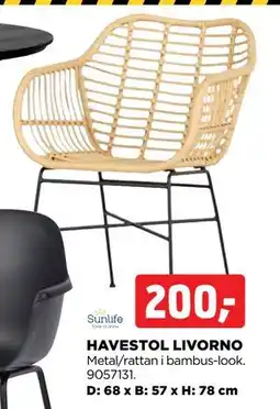 jem & fix HAVESTOL LIVORNO, DKK 200 tilbud