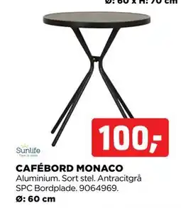 jem & fix CAFÉBORD MONACO, DKK 100 tilbud