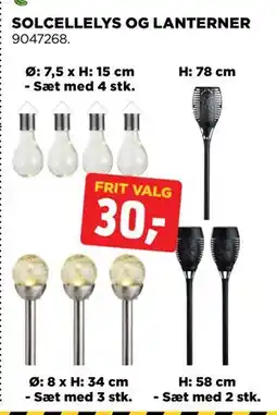 jem & fix SOLCELLELYS OG LANTERNER, DKK 30 tilbud