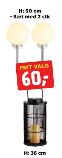 jem & fix SOLCELLELYS OG LANTERNER, DKK 60 tilbud