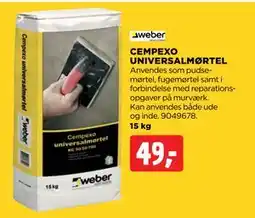 jem & fix CEMPEXO UNIVERSALMØRTEL, DKK 49 tilbud