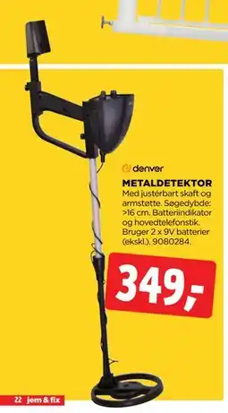 jem & fix METALDETEKTOR, DKK 349 tilbud