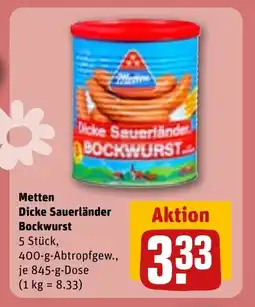 REWE DE METTEN Dicke sauerländer bockwurst tilbud