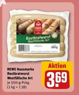 REWE DE Rewe hausmarke rostbratwurst westche art tilbud