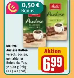 REWE DE MELITTA Auslese kaffee tilbud