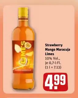 REWE DE Strawberry mango maracuja limes tilbud