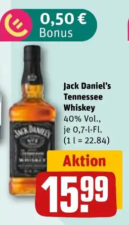 REWE DE JACK DANIEL'S Tennessee whiskey tilbud