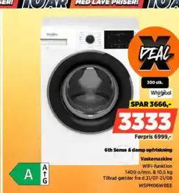 Power Whirpool 6th Sense & Damp opfriskning Vaskemaskie tilbud