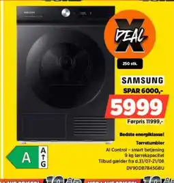 Power SAMSUNG Bedste energiklasse! Tørretumbler tilbud