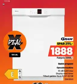 Power GRAM Quick-program Opvaskemaskine tilbud