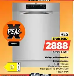 Power AEG AirDry-altid tort resultat Opvaskemaskine tilbud