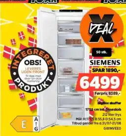 Power Siemens Bigbox Skuffer int Fryseskab tilbud