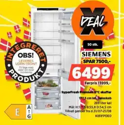 Power Siemens hyperfresh premium 0°c skuffer tilbud