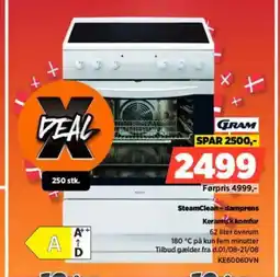 Power Gram Steamclean-Damprens Keramisk Komfur tilbud