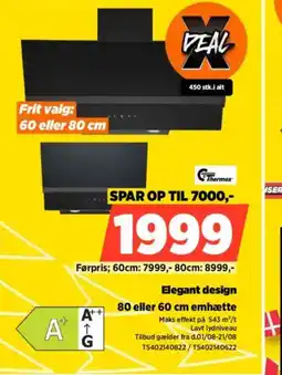 Power Thermex Elegant design 80 eller emhætte tilbud