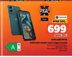 Power Moto g05 64 gb 5200 mah batteri med 2-dages levetid tilbud